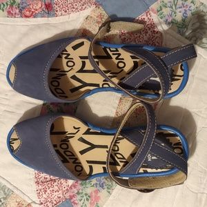 Fly London blue sandals size 37